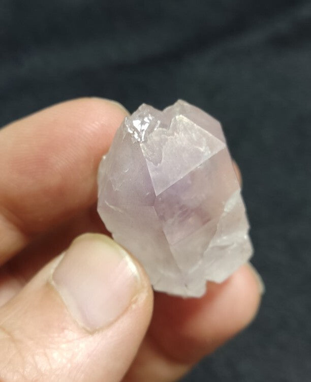 Miniature Etched Natural Transparent Quartz Amethyst Double Terminated 21 grams