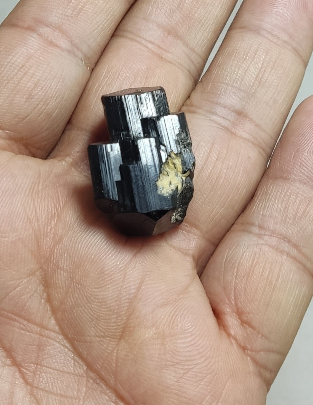 An amazing specimen of black tourmaline crystal 15 grams