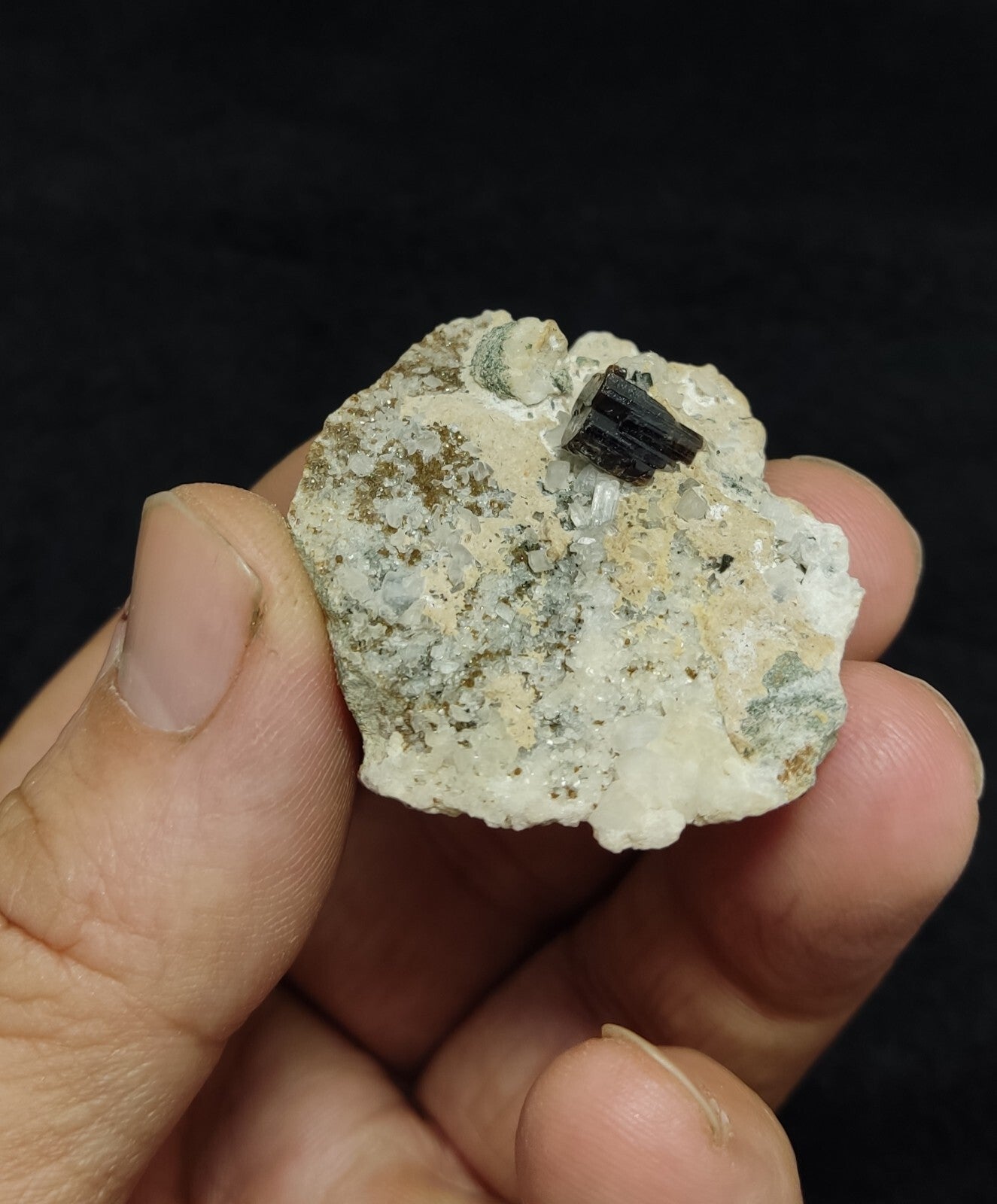 An amazing crystal specimen of dark brown Vesuvianite on matrix 27 grams