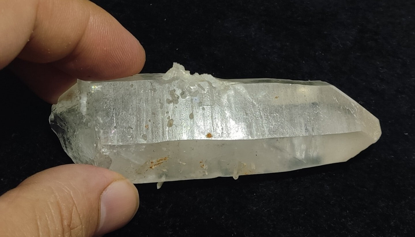 Aesthetic terminated specimen of Quartz crystal with Rutiles Inclusions 84 grams