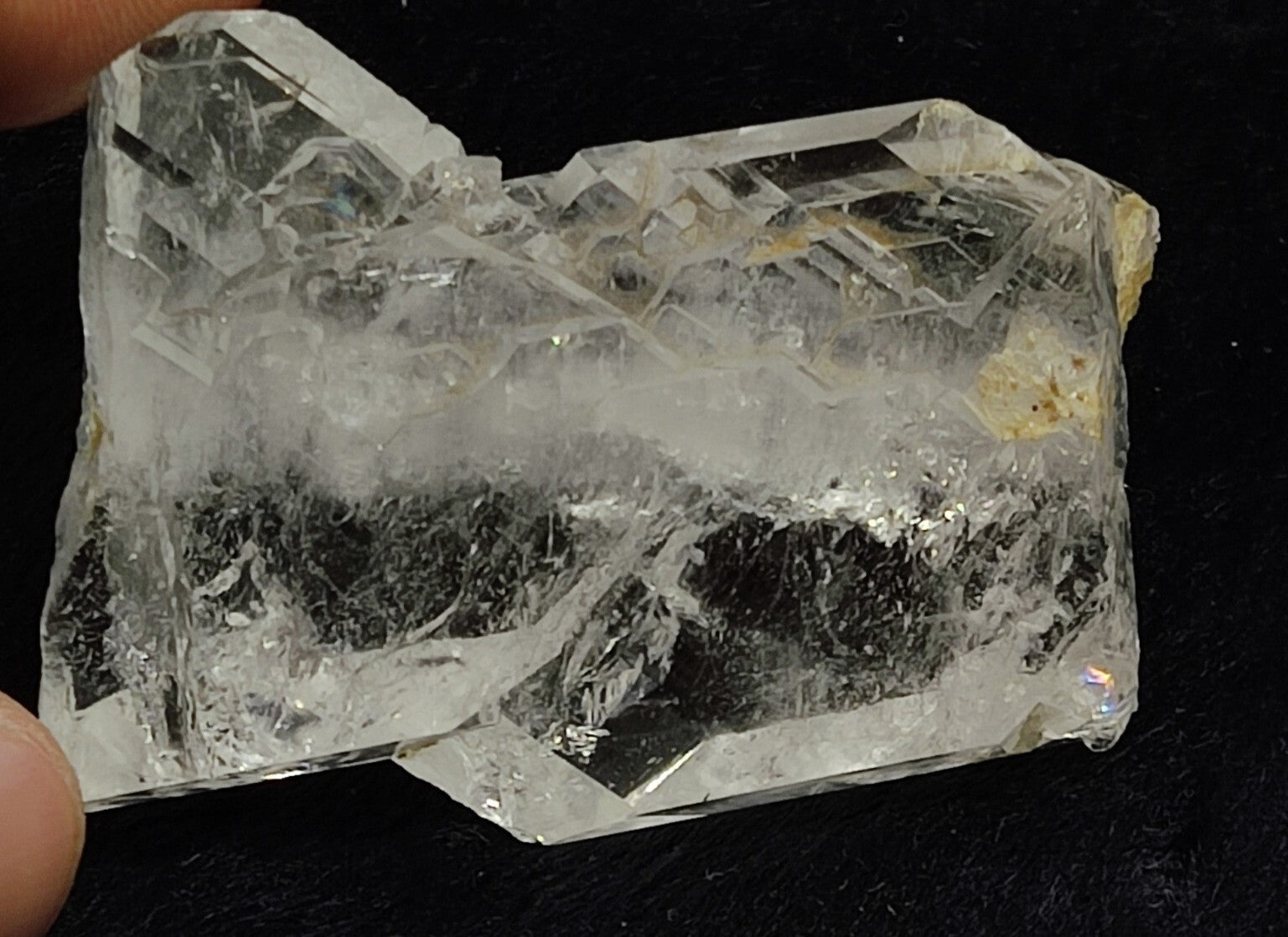 An amazing specimen of terminated faden Quartz crystal 73 grams
