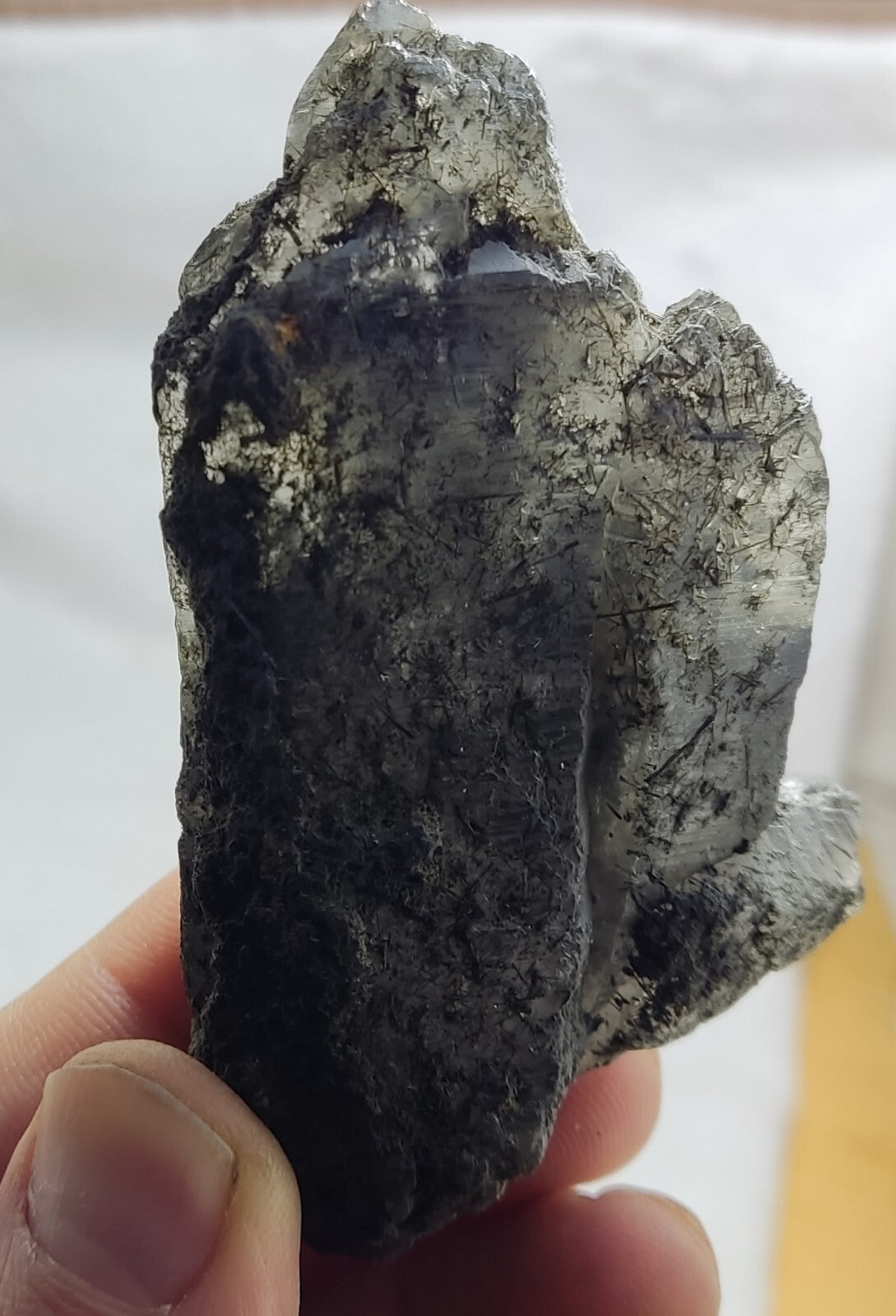 An Aesthetic Natural terminated Chlorite Quartz crystal specimen 135 grams