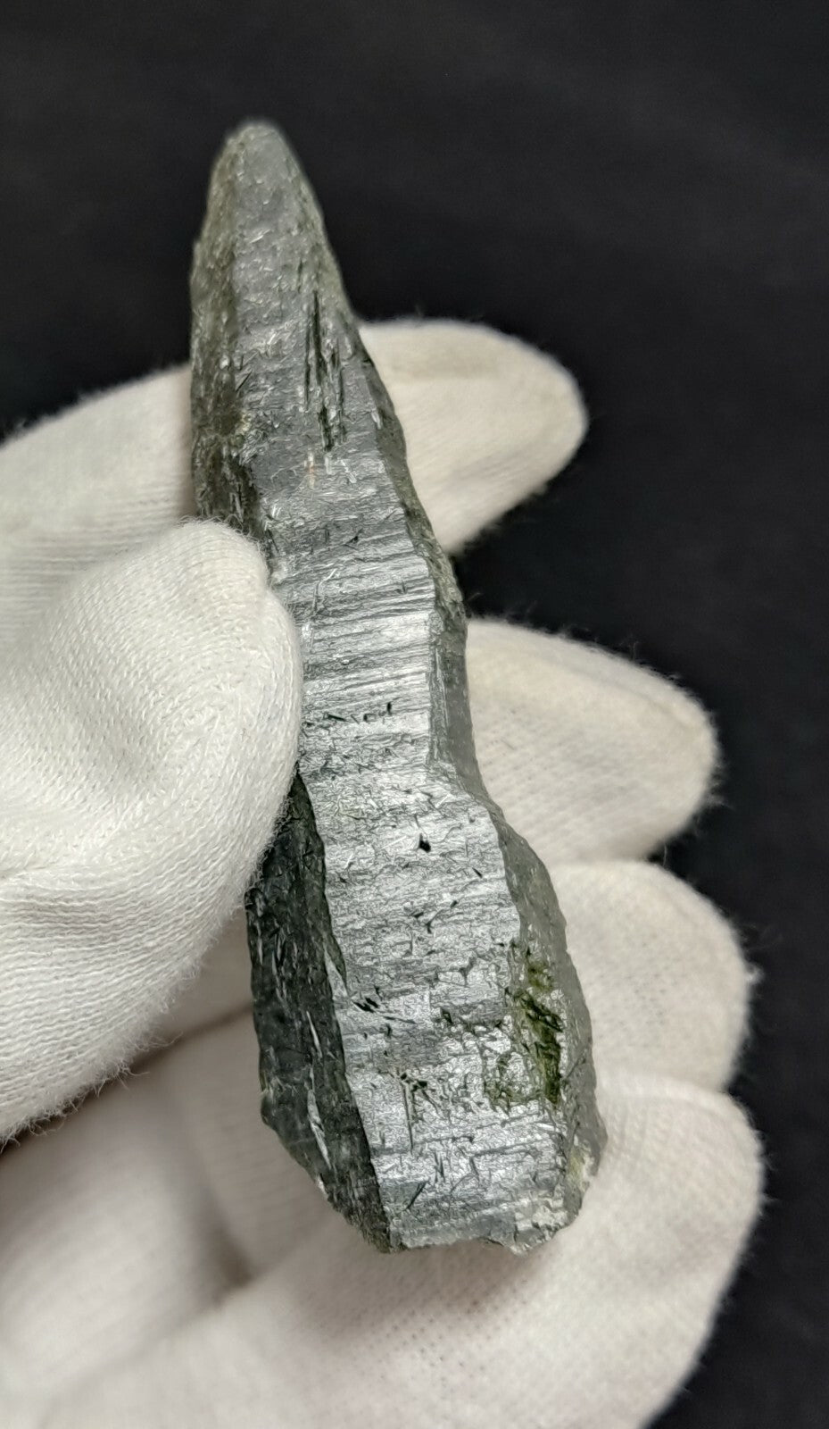 An Aesthetic Natural etched terminated Chlorite Quartz crystal specimen 32 grams