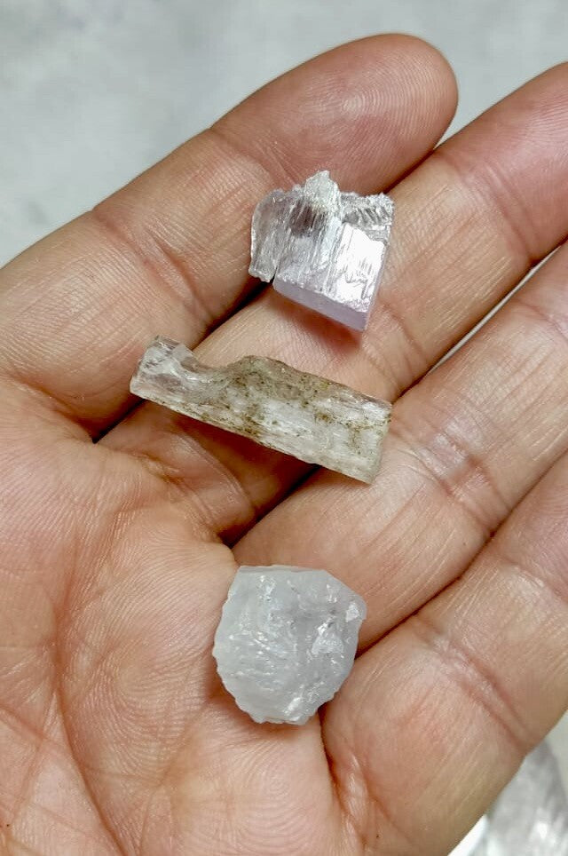 57 Grams Natural Spodumene/Kunzite Crystals.