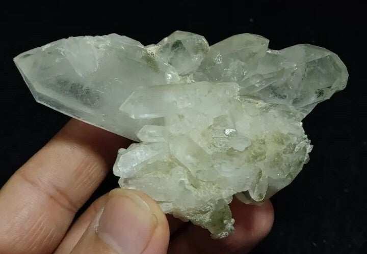 Natural Chlorite quartz Cluster specimen  143 grams