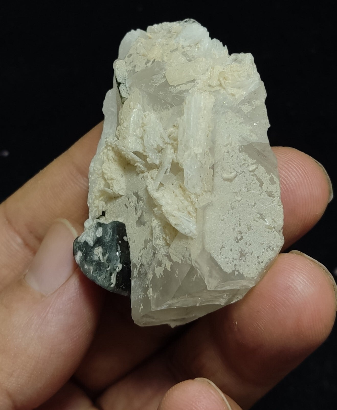 An Aesthetic Naturally terminated green tip tourmaline on matrix 48 grams