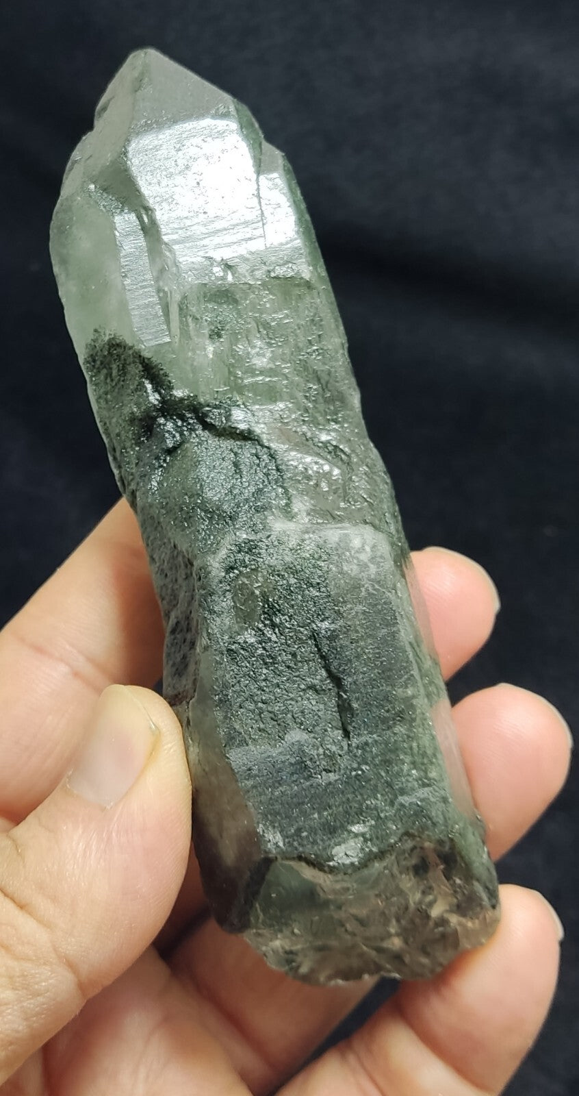 An Aesthetic Natural beautifully terminated chlorite Quartz specimen 260 grams
