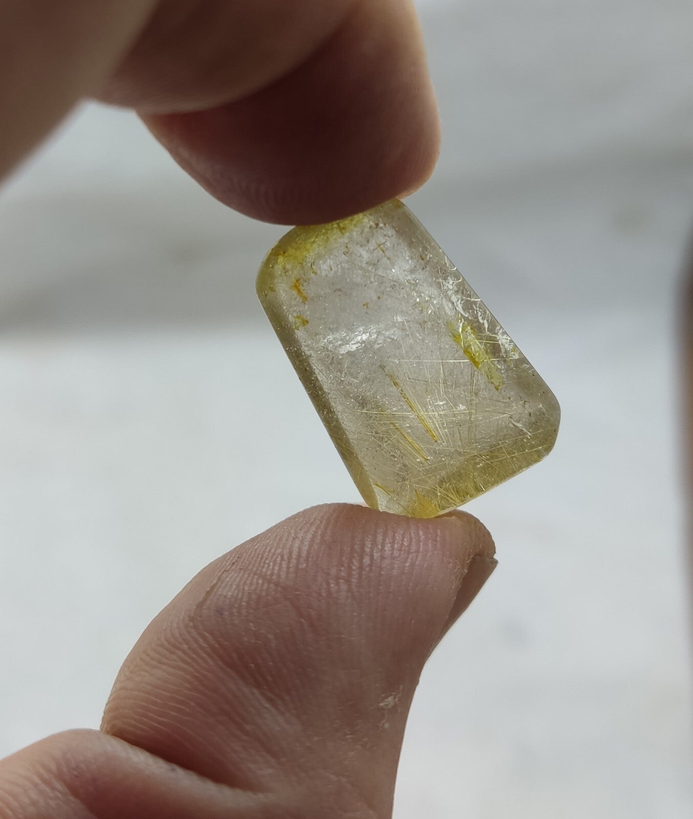 An amazing lot of Rutilated polished quartz tumbles 45 grams