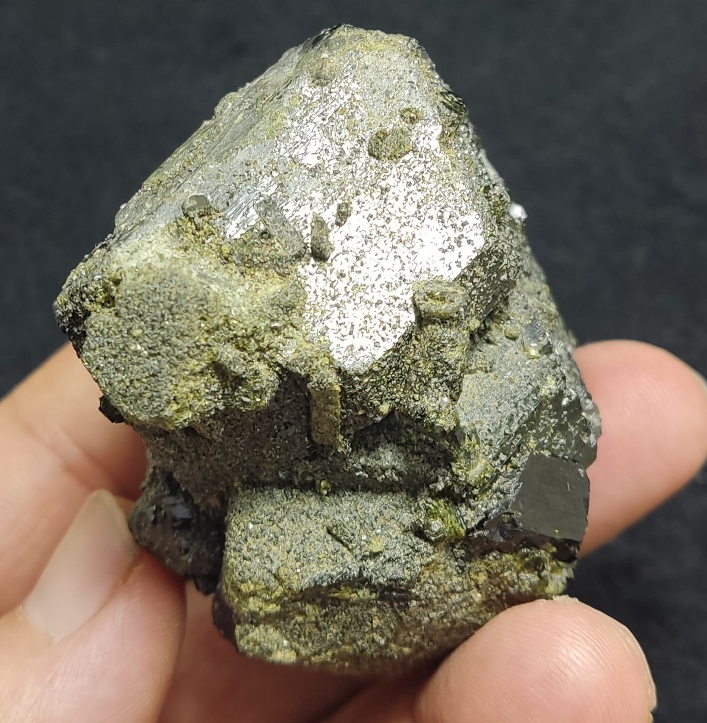 An Aesthetic Natural terminated epidote crystal specimen 224 grams