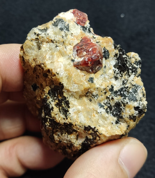 An Aesthetic specimen of zircon crytsals with biotite 130 grams