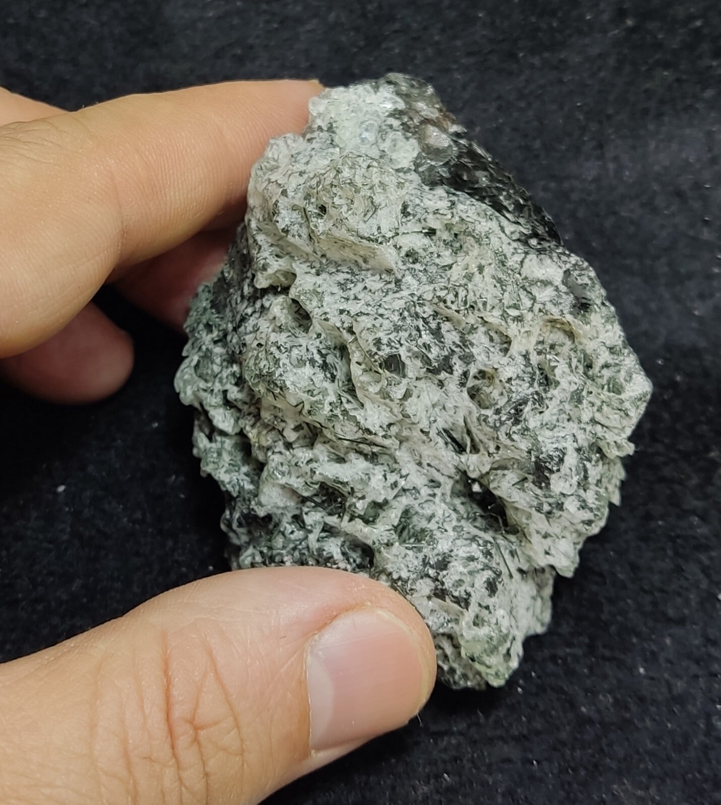 An Aesthetic Natural terminated etched Chlorite Quartz crystal specimen 179 gram