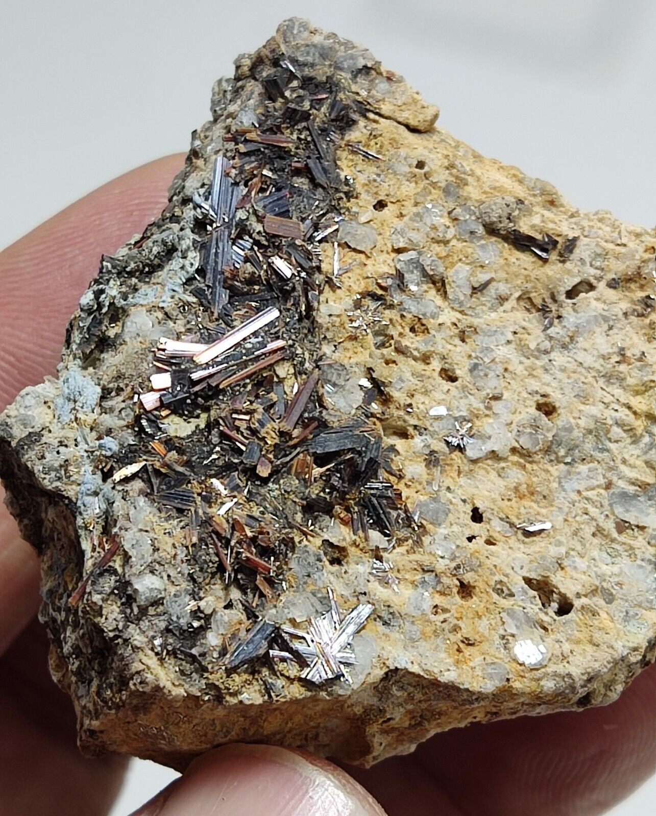 An Aesthetic Natural specimen of rutile crystals on matrix 48 grams