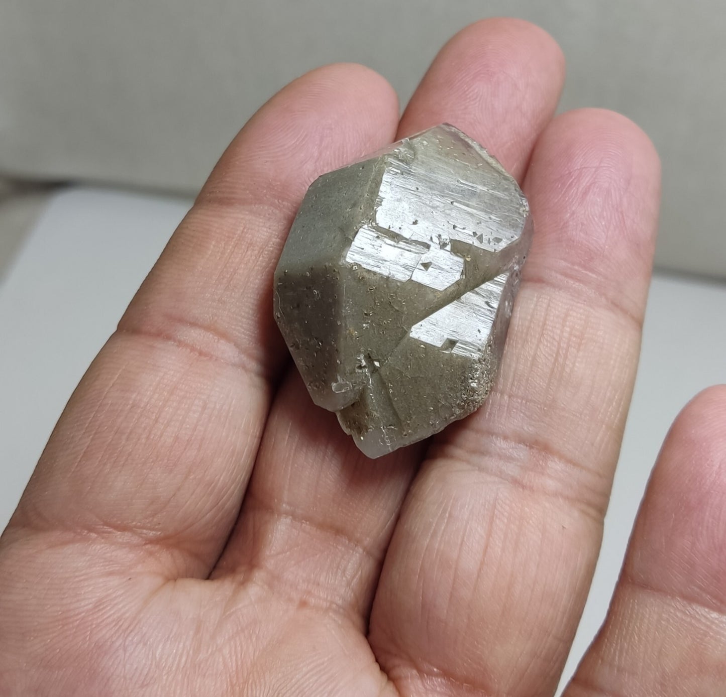 An aesthetic crystyof lodolite/chlorite Quartz 24 grams