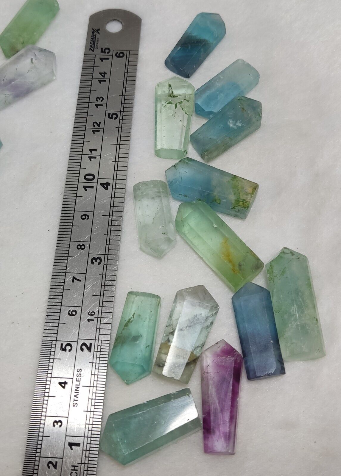 multi color fluorite polished pendants 168 grams