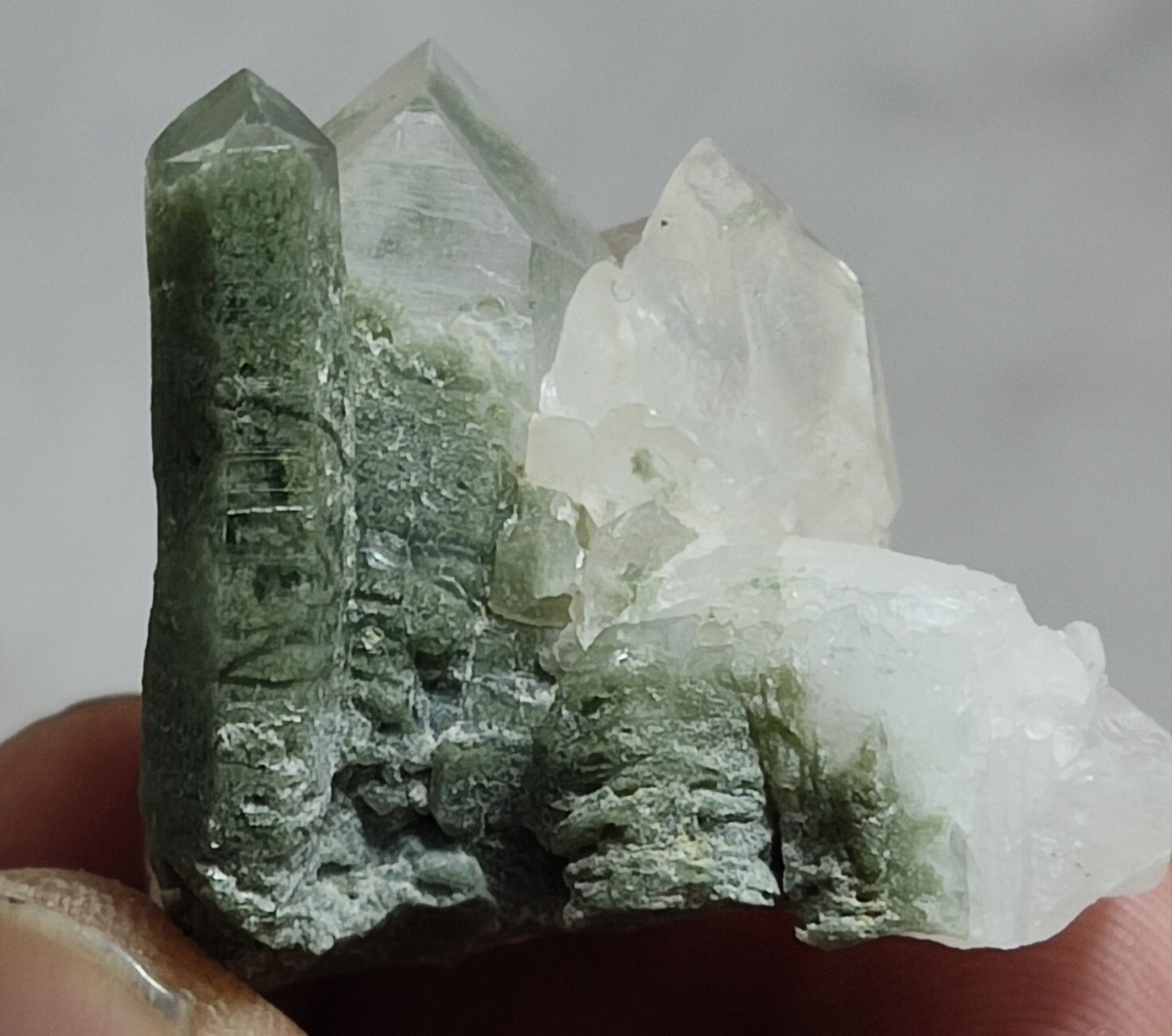An Aesthetic Natural beautifully terminated Chlorite Quartz specimen 28 grams