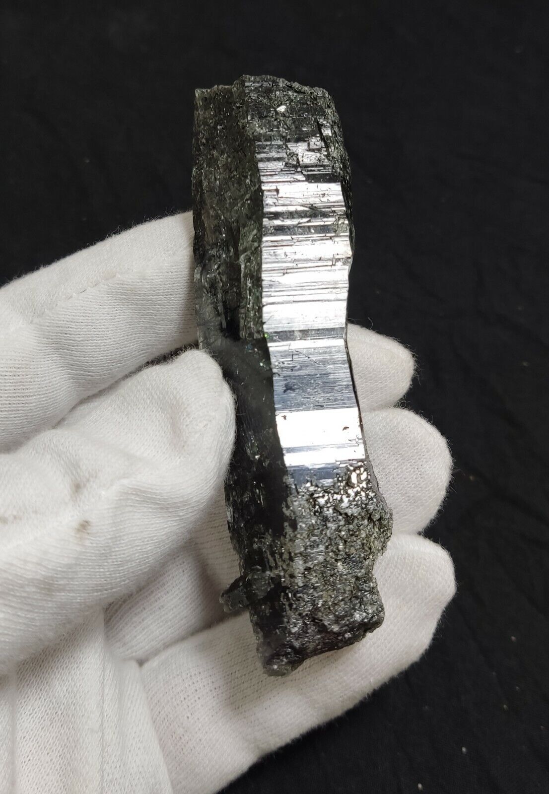 An Aesthetic Natural etched terminated Chlorite Quartz crystal specimen 82 grams