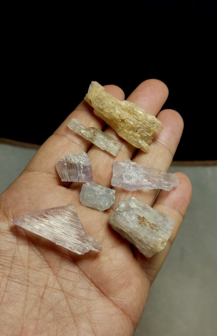 57 Grams Natural Spodumene/Kunzite Crystals.