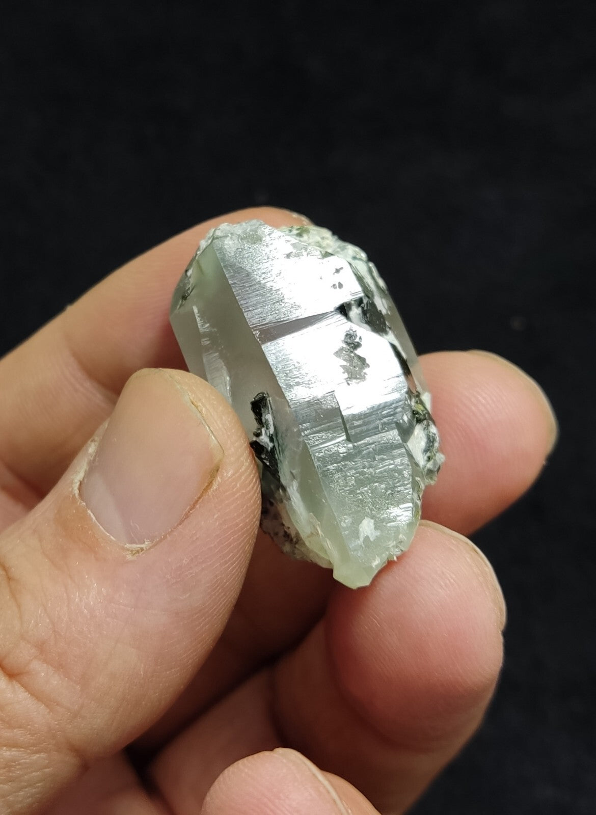 An aesthetic specimen of Epidote quartz cluster 21 grams