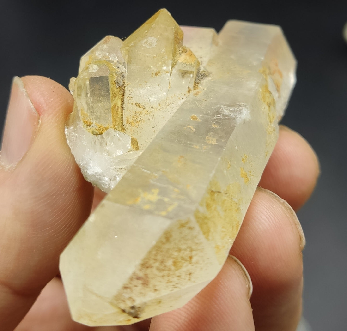 An Aesthetic gemmy double terminated Quartz crystal 68 grams