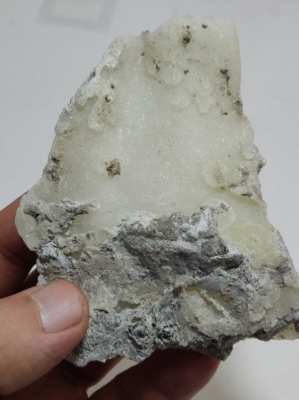 An Aesthetic Natural specimen of brucite with chromite 150 grams