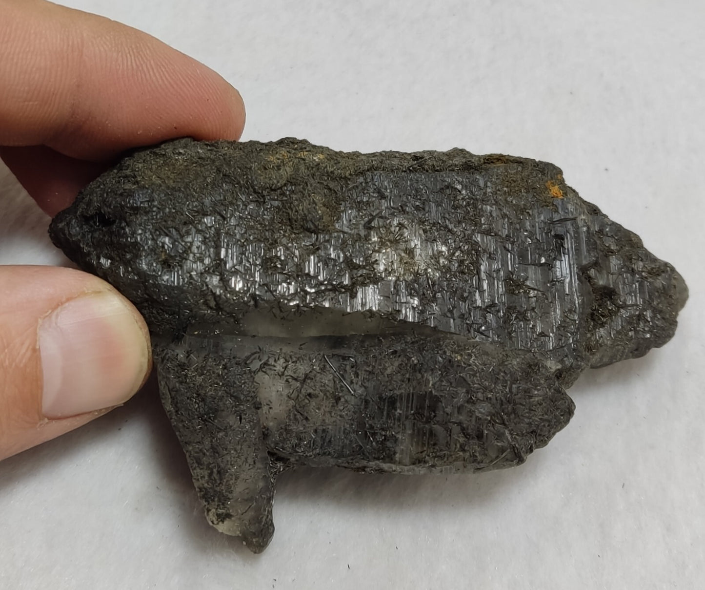 An Aesthetic Natural terminated Chlorite Quartz crystal specimen 135 grams