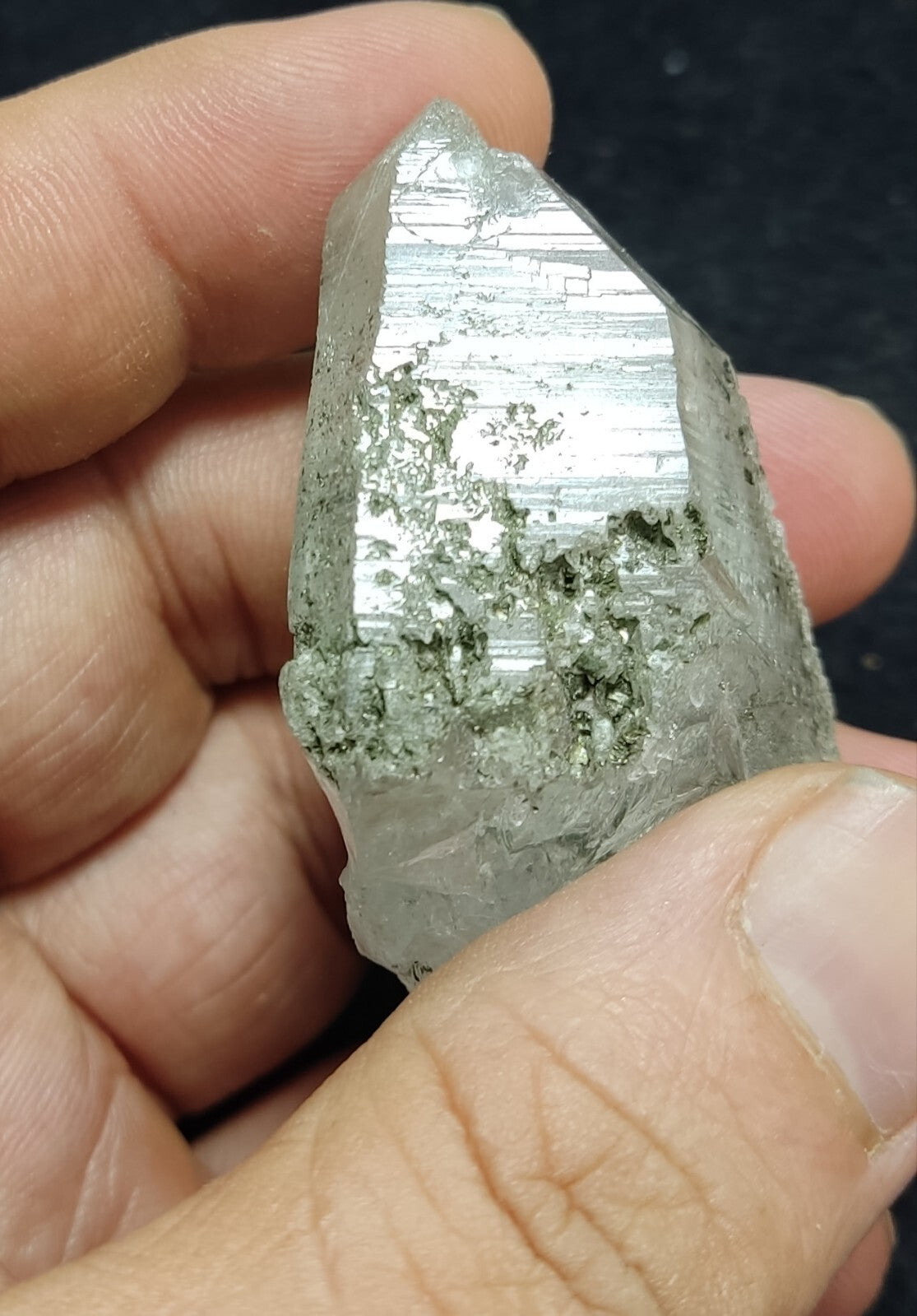 An Aesthetic Natural terminated chlorite quartz specimen 43 grams