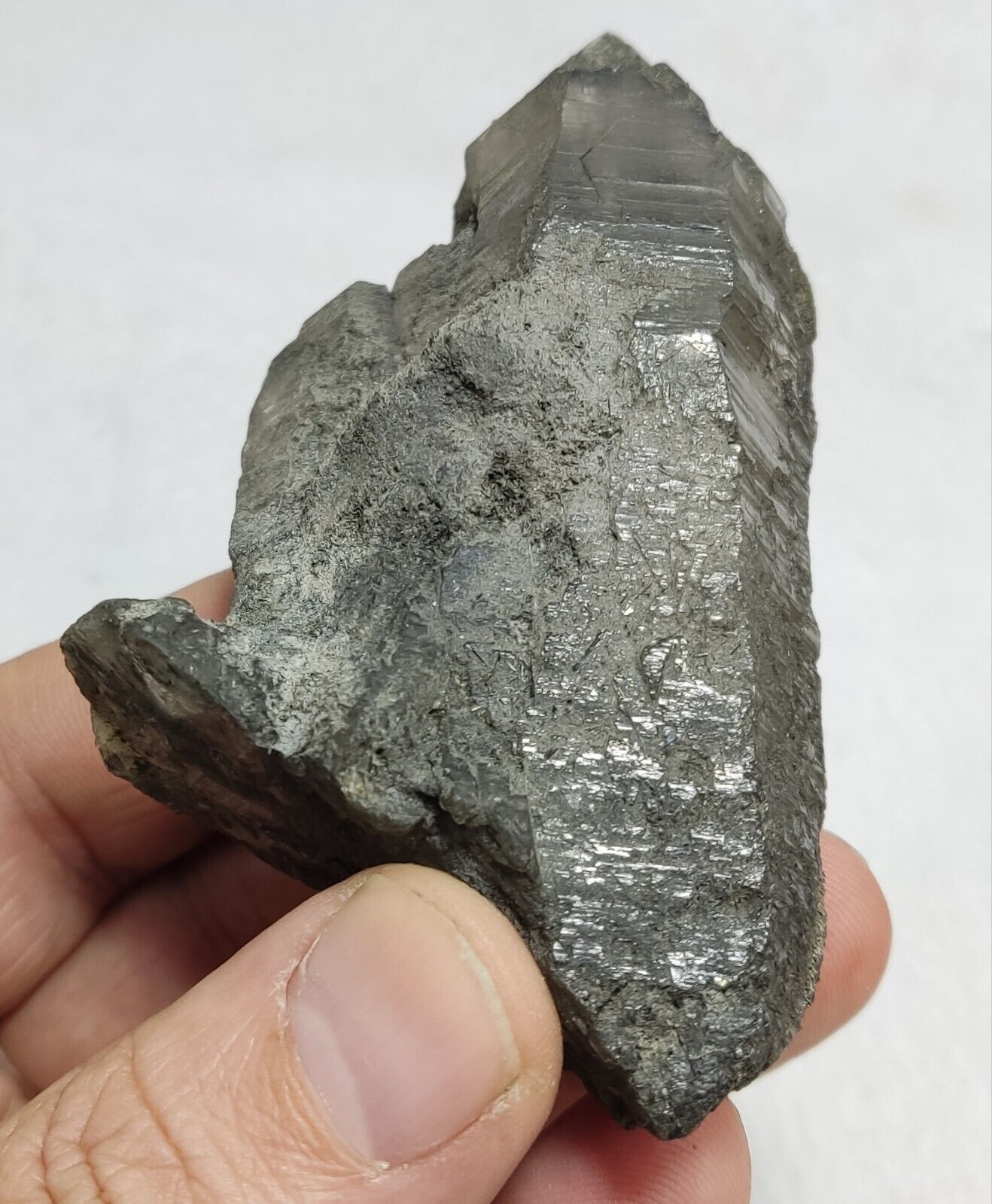 An Aesthetic Natural terminated Chlorite Quartz crystal specimen 135 grams