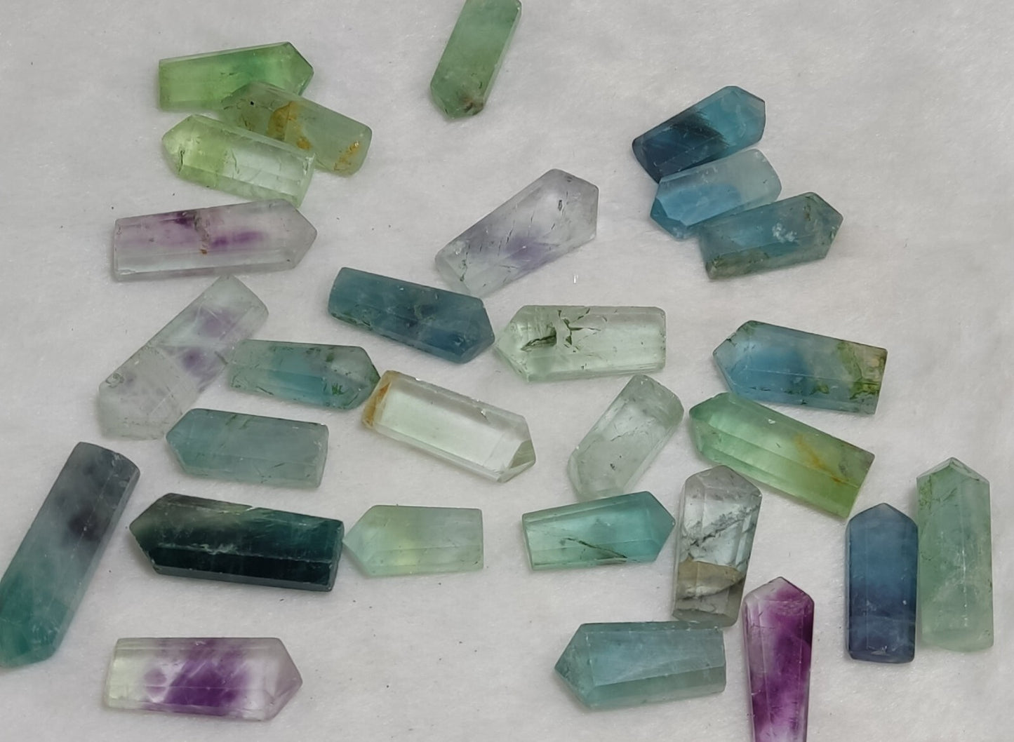 multi color fluorite polished pendants 168 grams