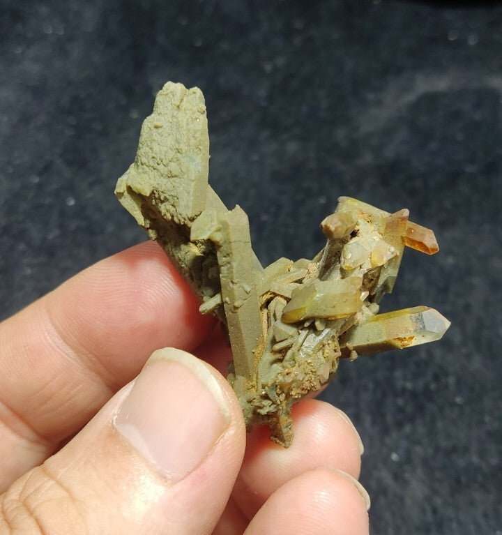 Beautiful Chlorite Quartz Cluster 17 grams