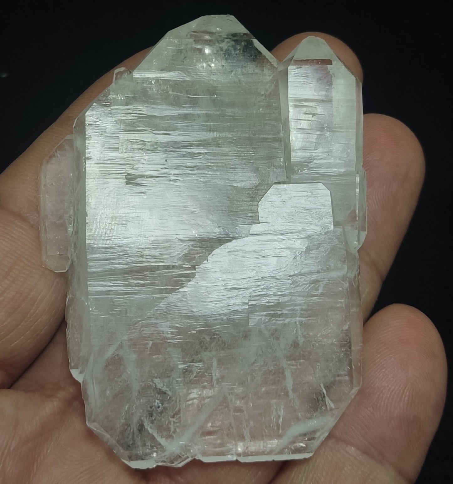An Aesthetic Natural beautifully terminated flat faden Quartz specimen 45 grams