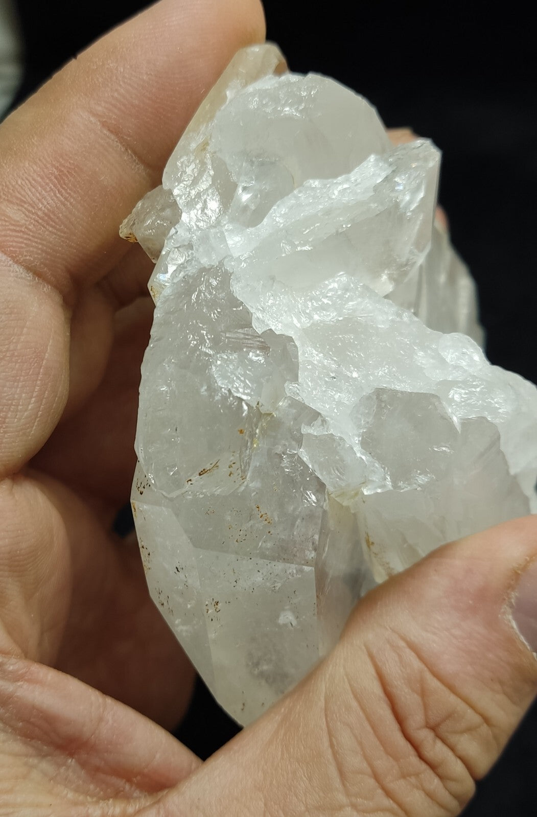 An amazing specimen of terminated faden Quartz crystal 320 grams