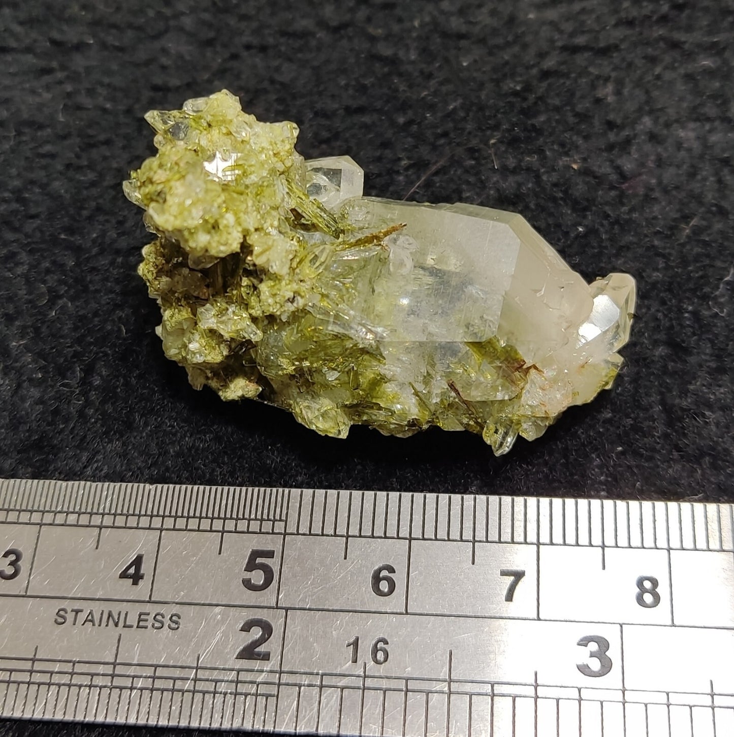 An Aesthetic terminated epidote Quartz specimen 20 grams