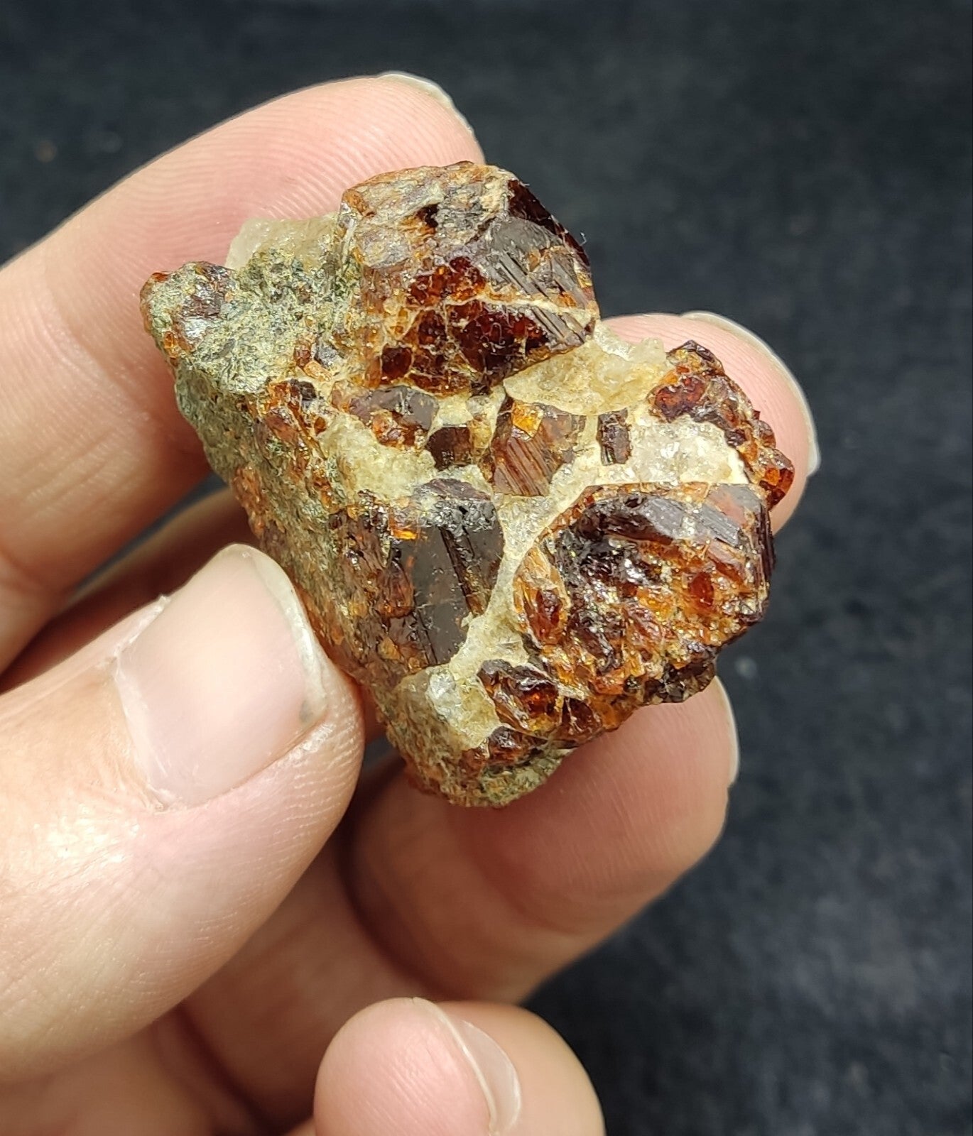 An Aesthetic specimen of zircon crytsals 32 grams