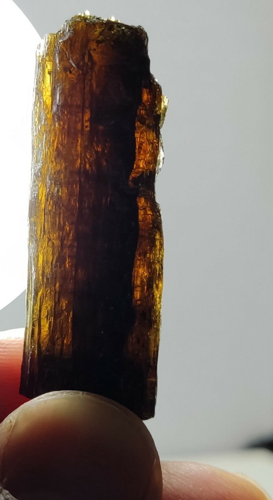 An aesthetic specimen of epidote crystal 15 grams