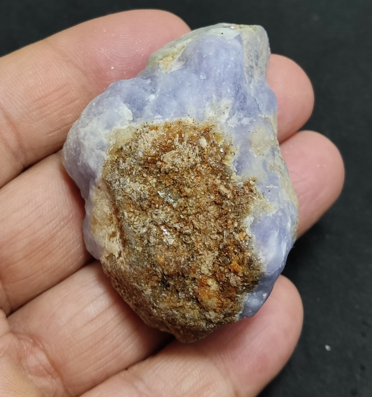 An amazing specimen of rough hackmanite chunk highly Tenebrescent 62 grams