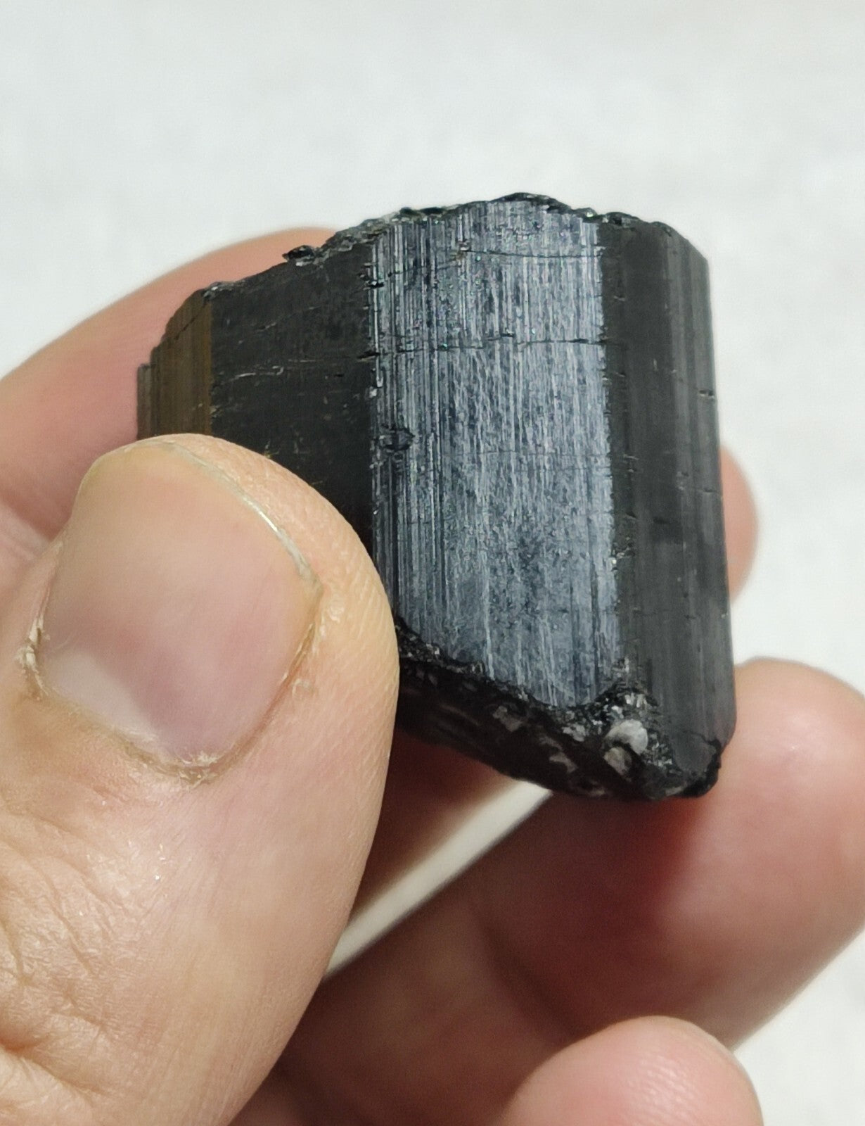 An amazing specimen of terminated black tourmaline 62 grams