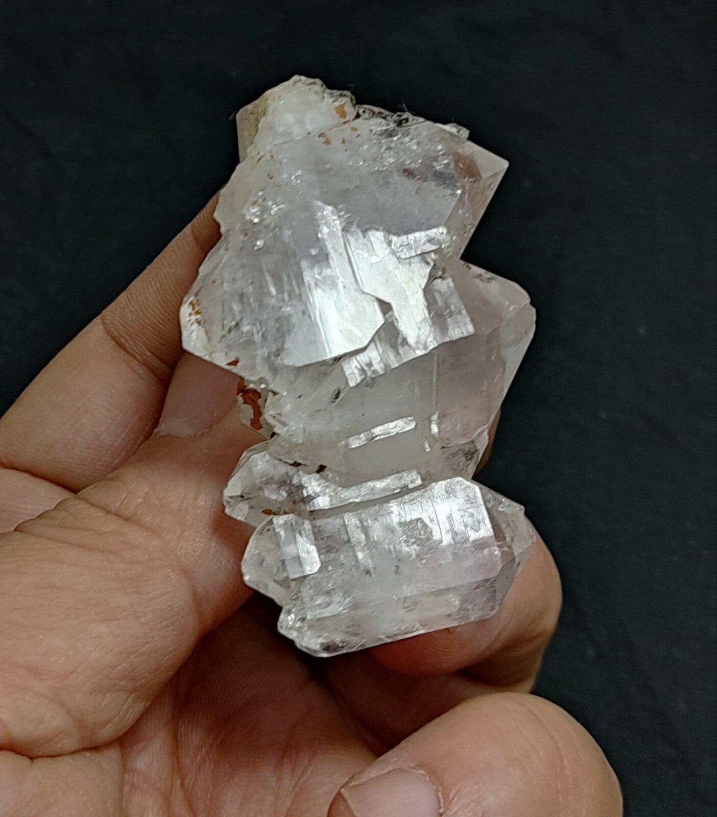 An amazing specimen of terminated faden Quartz crystal 65 grams
