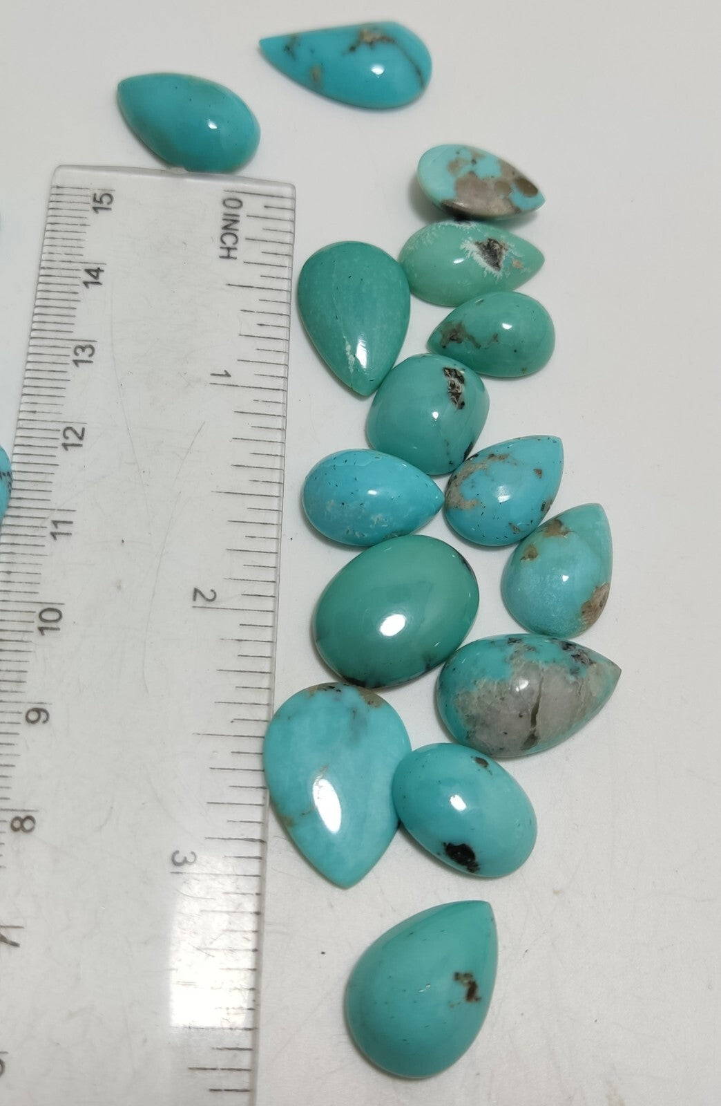 44 grams, American turquoise cabochons lot