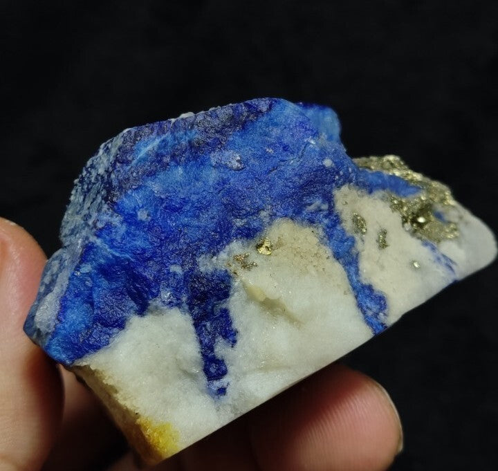 An aesthetic specimen of Lazurite with Pyrite on Matrix  196 grams