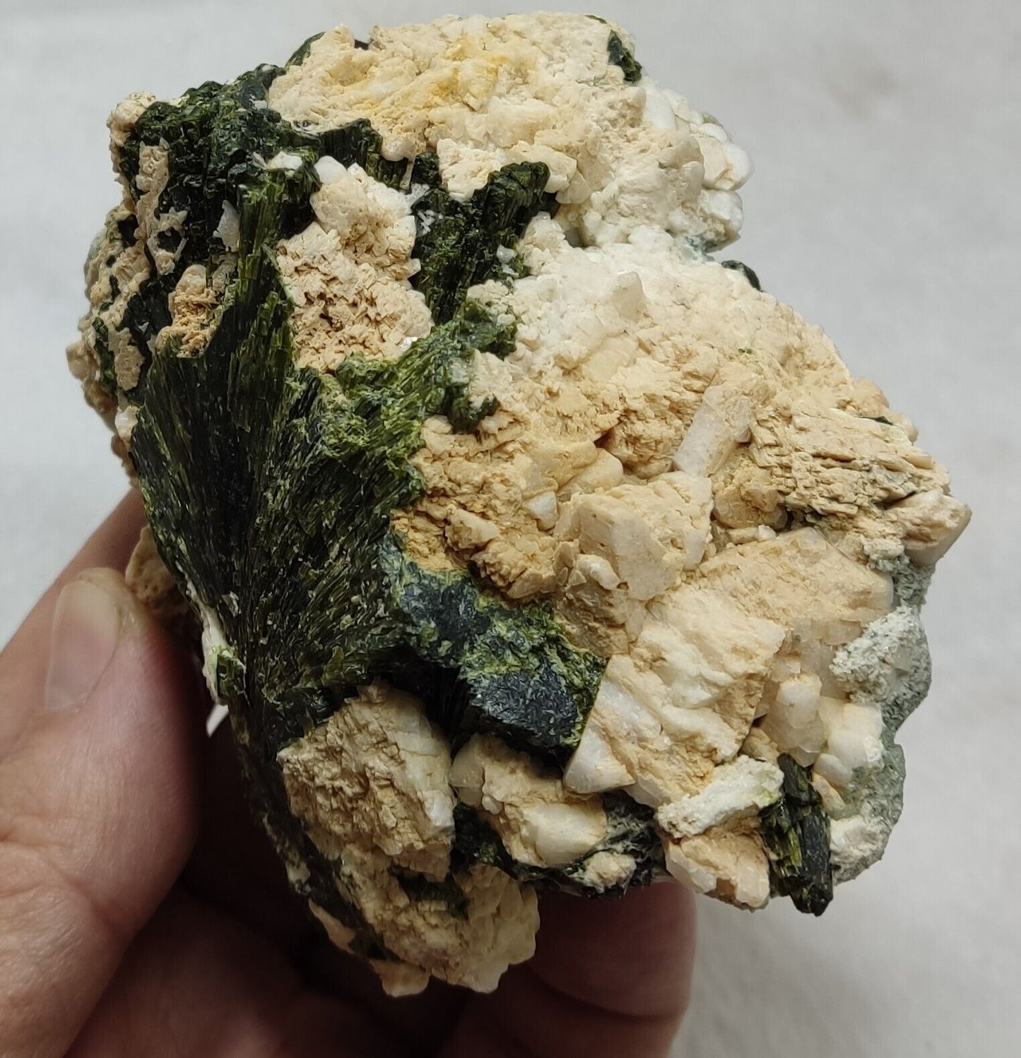 A very Aesthetic Naturally terminated specimen of epidote on matrix 416 grams