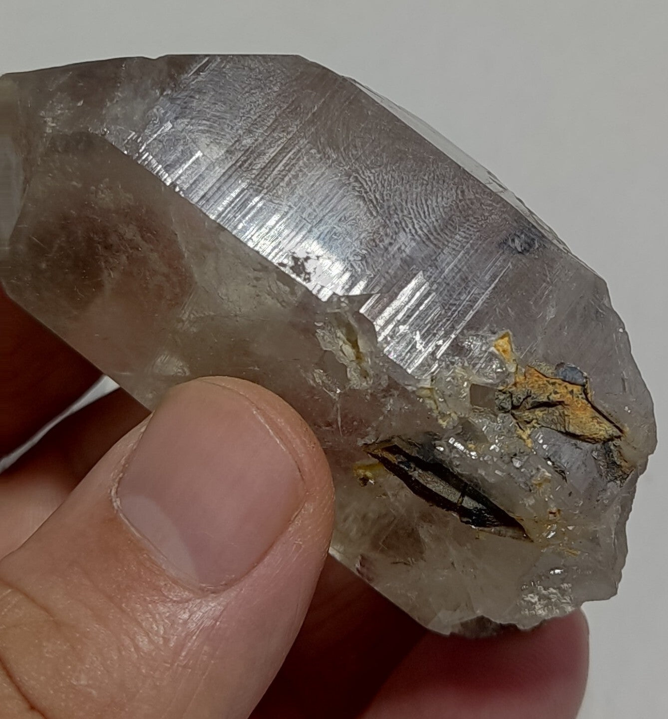 An Aesthetic Naturally terminated specimen of light Smoky Quartz 116 grams