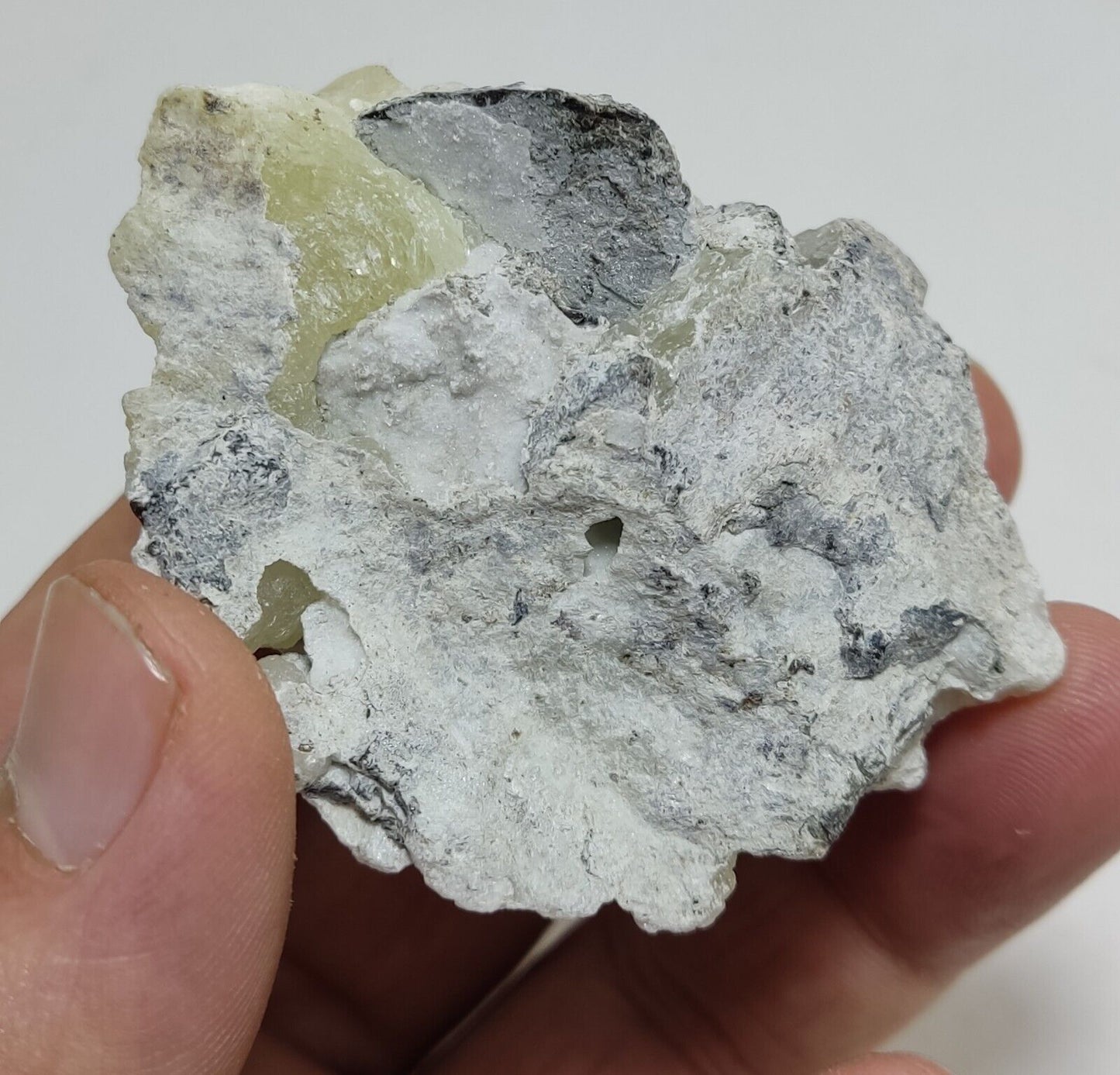 An Aesthetic Natural specimen of brucite with chromite 75 grams