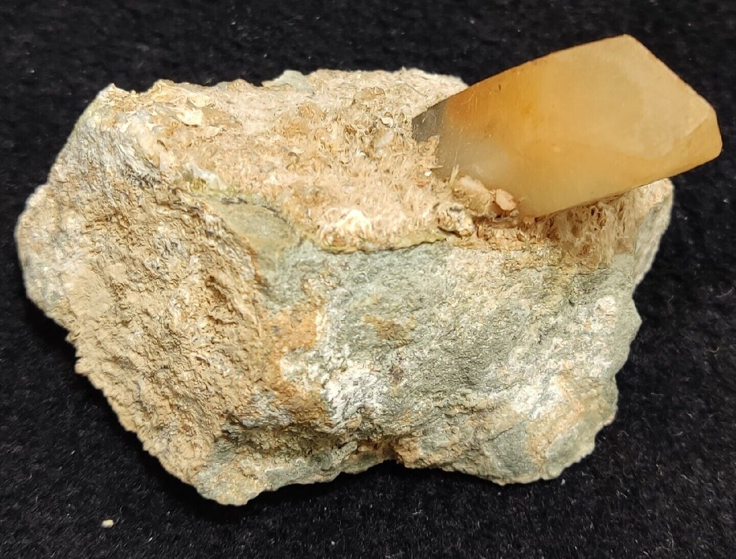 Amphibole quartz crystal on matrix 93 grams