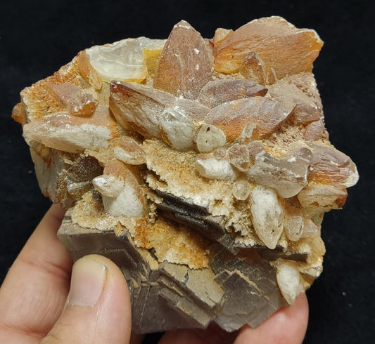 An amazing specimen of Calcite with Fluorite 550 grams