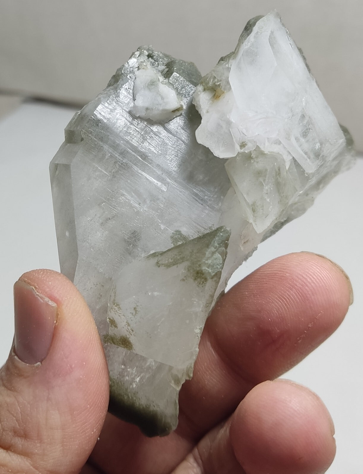 An Aesthetic Natural beautifully terminated Chlorite Quartz crystal 150 grams