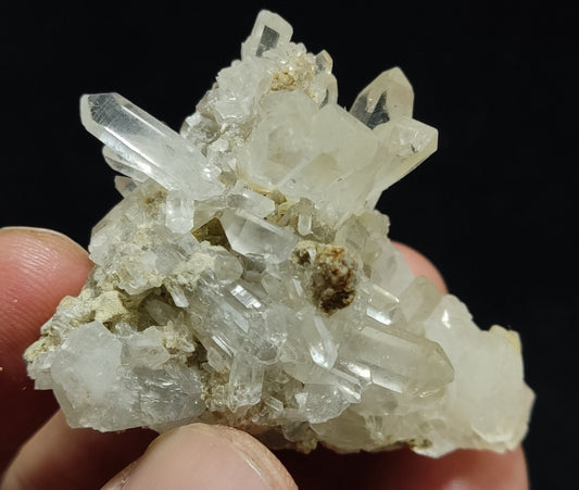 An Aesthetic specimen of terminated Quartz crystals on matrix 44 grams