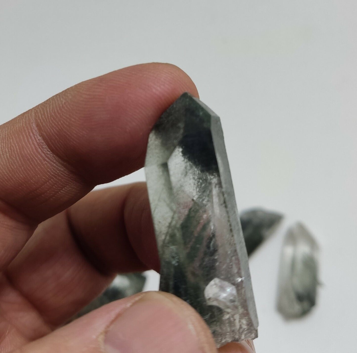 An Aesthetic collection of 6 terminated Chlorite Quartz crystals 83 grams