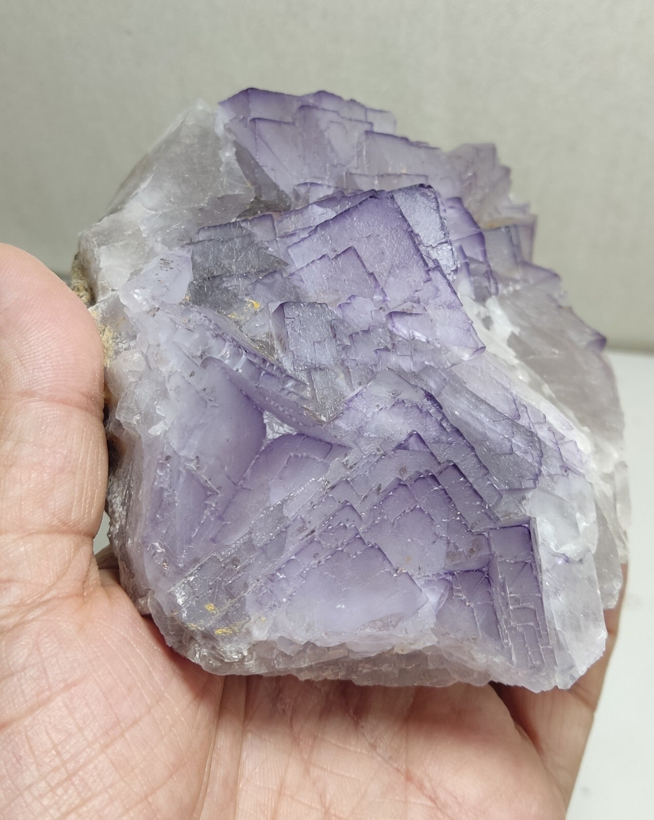 An amazing specimen of cubic bluish purple color Fluorite 965 grams