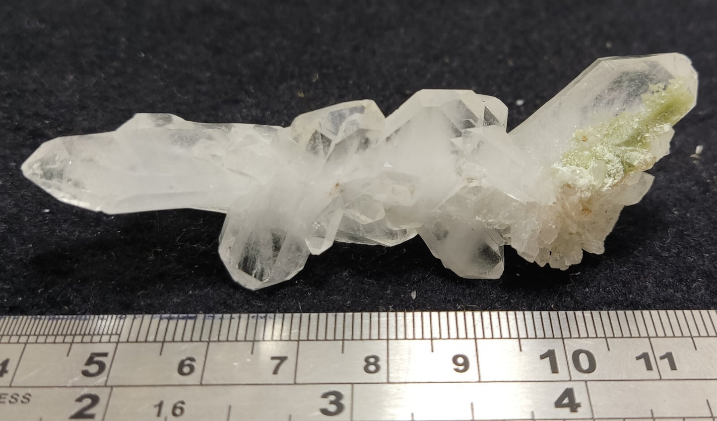 An Aesthetic specimen of Quartz cluster with chlorite spots 29 grams