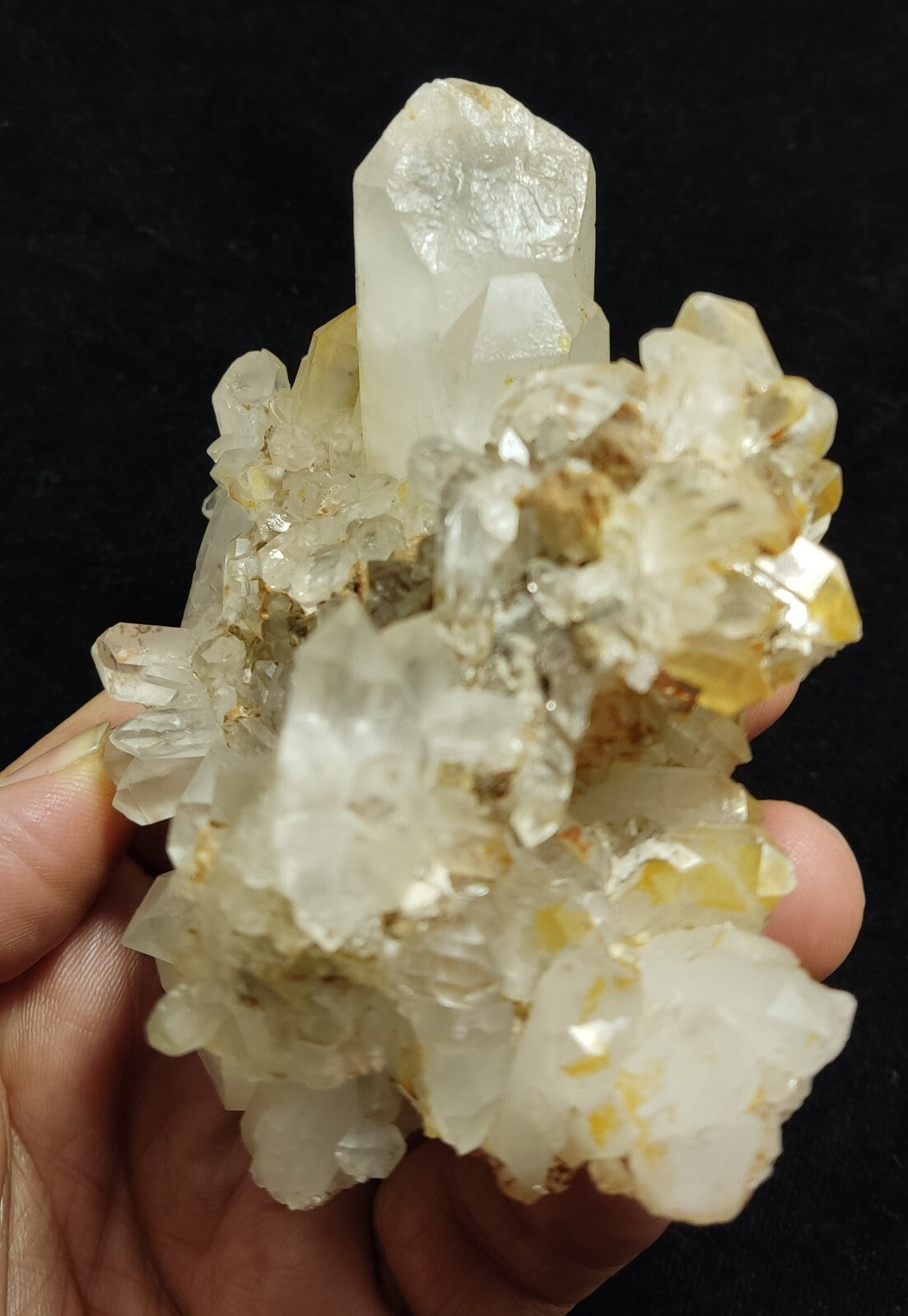 An Aesthetic Natural beautifully terminated Quartz cluster 375 grams